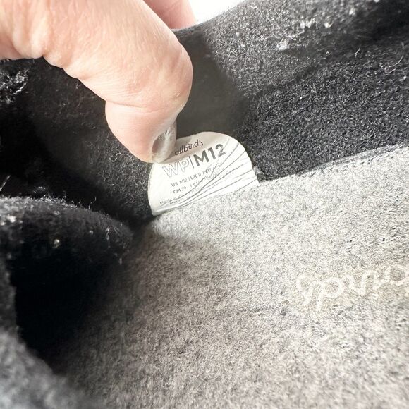 Allbirds Wool Piper Black White Walking Casual Low Shoe Sneaker Mens Size 12 - Picture 8 of 8